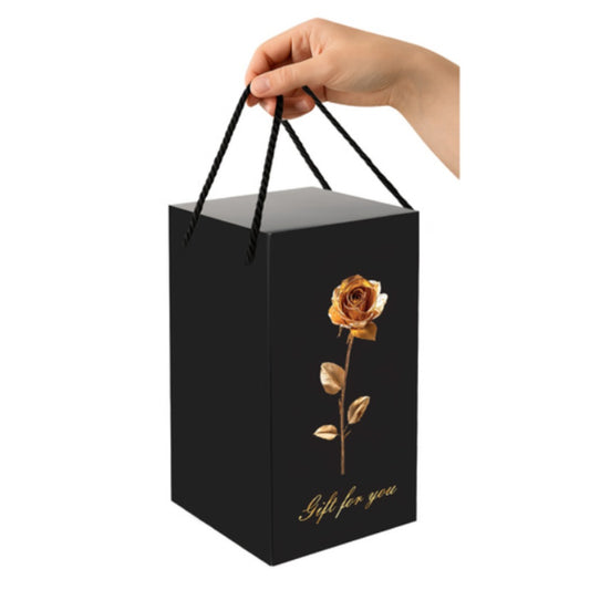 Ruhhy Ewige Rose im Glas mit warmweißer LED-Beleuchtung unter Glaskuppel in schwarzer Geschenkbox – Bild 3