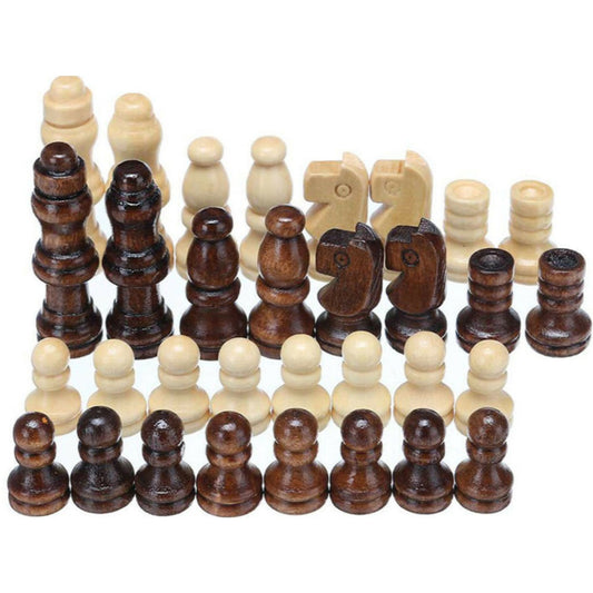 3-in-1 Brettspiel Set aus Holz 29,5 cm – Schach, Dame und Backgammon für Kinder und Erwachsene – Bild 2