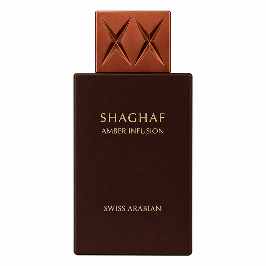 Shaghaf Amber Infusion Eau de Parfum, rauchiger Unisex Duft 75 ml