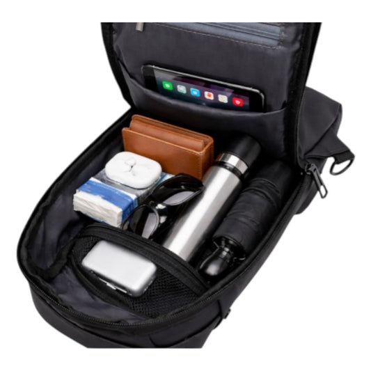 Stadtrucksack Sling Bag mit USB & Zahlenschloss - Diebstahlsicher