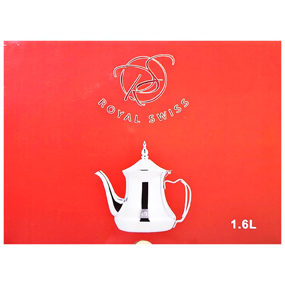 Royal Swiss Marokkanische Teekanne Caydanlik Silber Farbe 1,6L