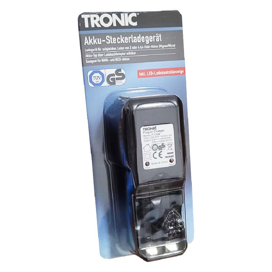 Tronic Akku Steckerladegerät für AA/ AAA Akkus NEU