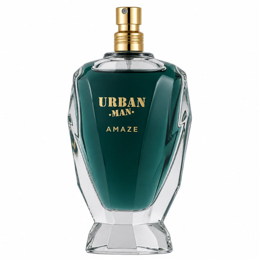 Fragrance World Urban Man Amaze Eau de Parfum 90 ml – langanhaltender Herrenduft mit Bergamotte, Kokosnuss und Sandelholz