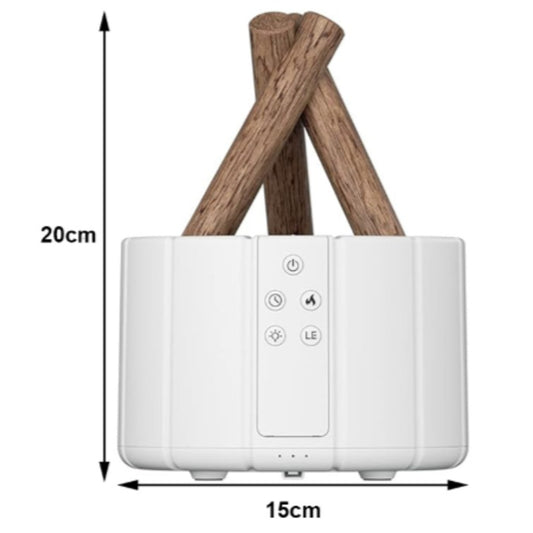 USB Luftbefeuchter mit Flammeneffekt Ultraschall Aroma Diffuser LED-Kamin 250 ml Fernbedienung RGB schwarz weiss – Bild 3