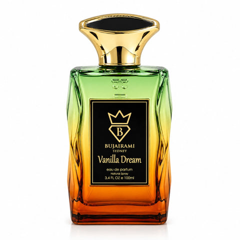Bujairami Vanilla Dream Eau de Parfum 100 ml – orientalischer Unisex-Duft mit Karamell, Vanille und Moschus