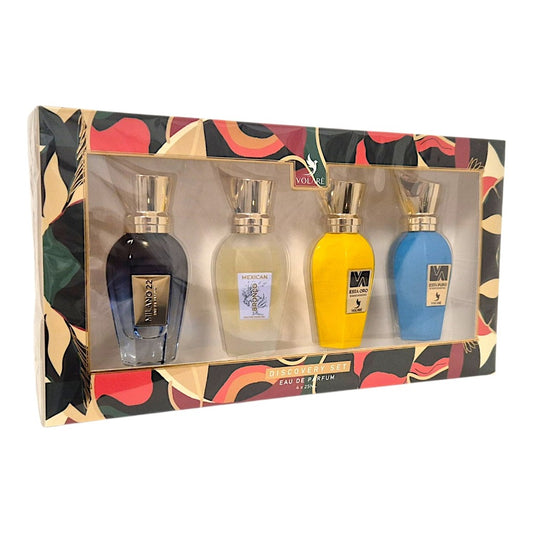 Volaré Discovery Set Milano 22 Esta Oro Mexican Bronco Eau de Parfum 4x25 ml – Unisex und Herrenduft orientalisch würzig fris – Bild 2