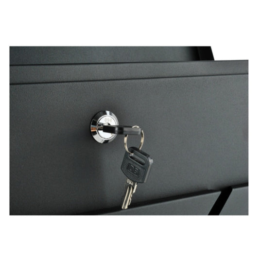 Wandbriefkasten Schwarz mit Zeitungsfach A4-Format verzinktes Eisen Wandmontage 10x37x36,7cm – Bild 4