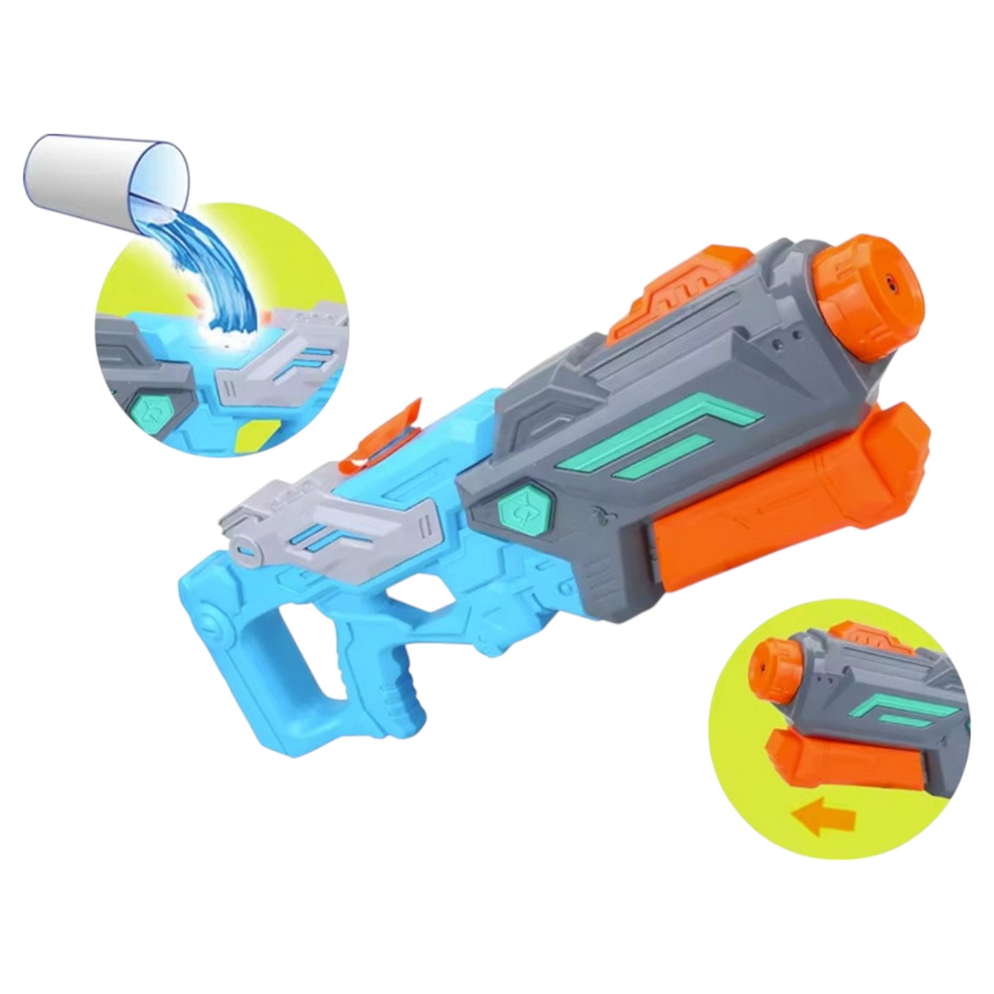 Water pistol Thunder up to 9 meters range Playtive