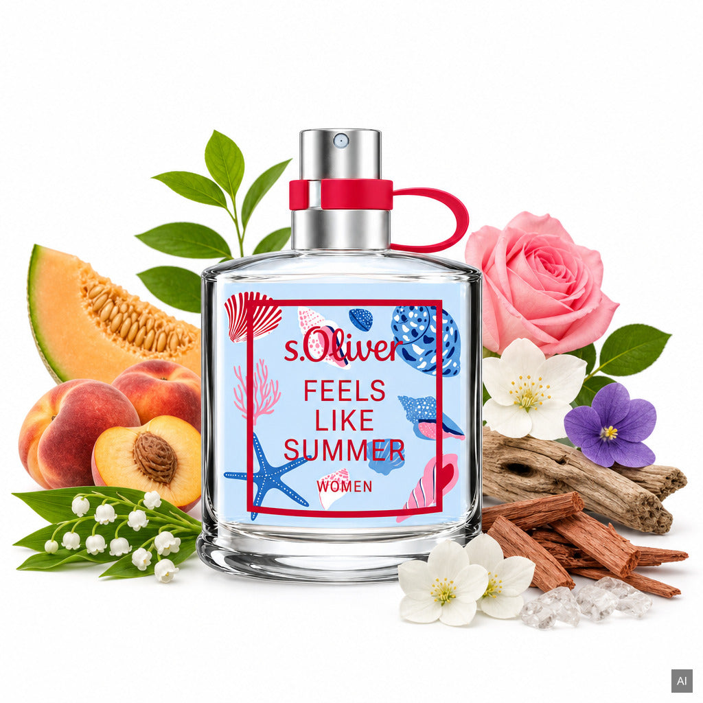 S.Oliver Women Feels Like Summer Eau de Toilette 30 ml – fruchtig-blumiger Damenduft mit Melone, Rose und Sandelholz – Duftno