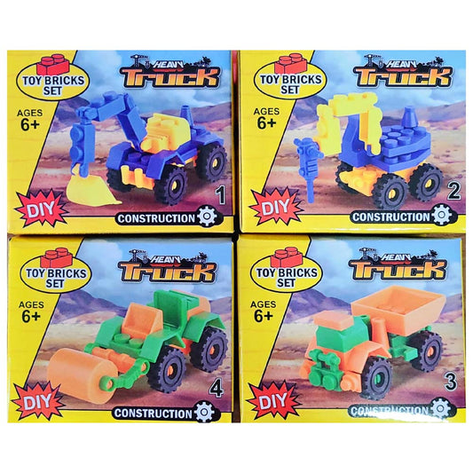 4x Bausteine Set Baufahrzeuge