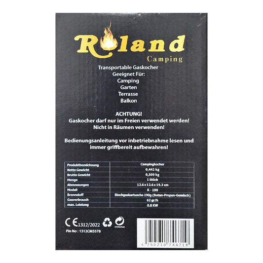 Campingkocher K-190 Gaskocher von Roland
