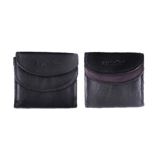 Massi Milano Extra small mini wallet genuine leather, mini edition