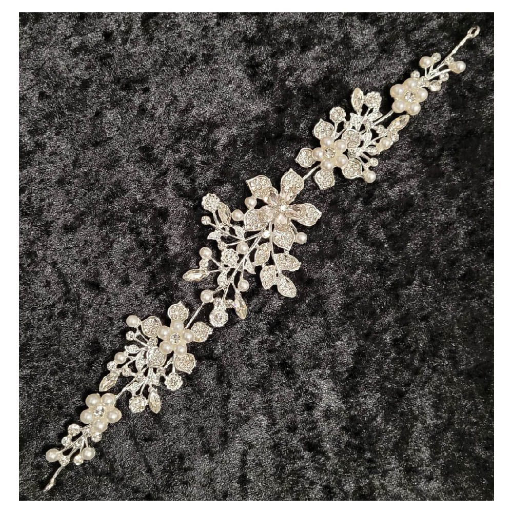 Braut Kopfschmuck - Haar schmuck mit Blumen Dekor
