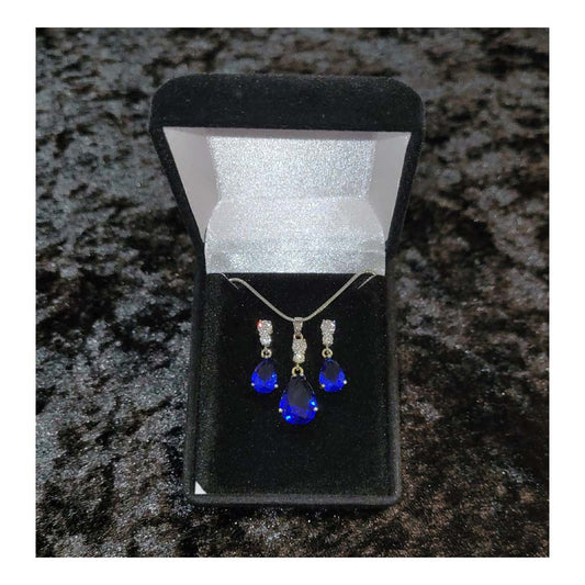 Damen Schmuck Set Kette mit Anhänger und Ohrstecker im Geschenkbox