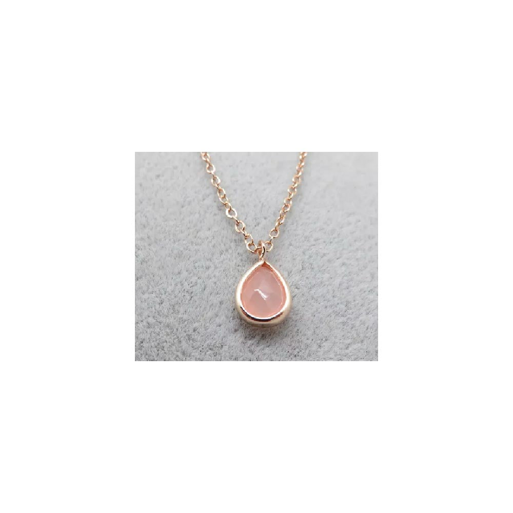 Wassertropfen Halskette Steinschmuck