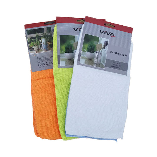 Mikrofasertuch, Tücher 2er 30x30 cm
