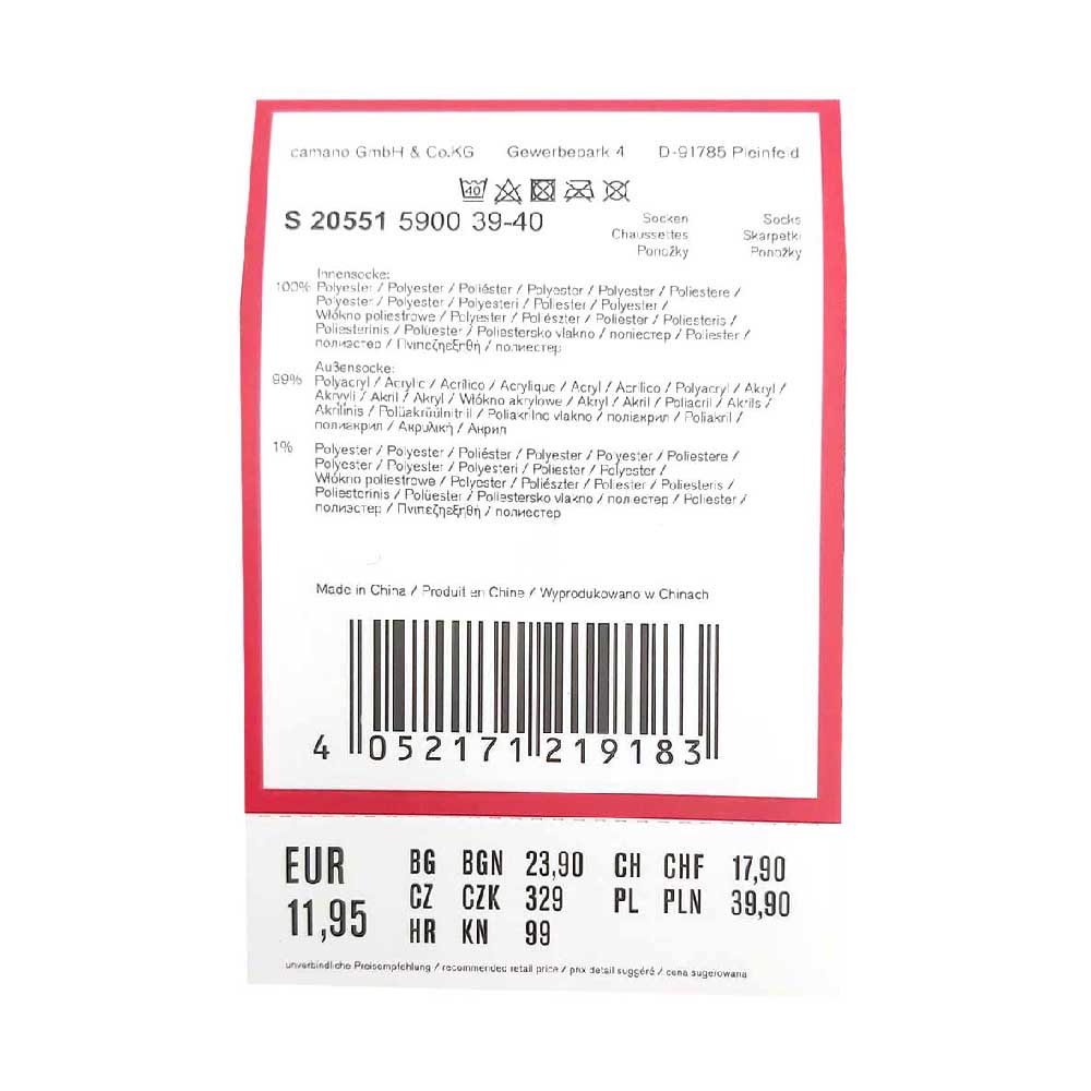 Kuschelsocken mit Teddyfellfütterung von s.Oliver mit Noppen Größe 39-40