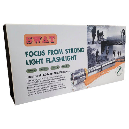 Cree-LED Taschenlampe aus Edelstahl 22 cm