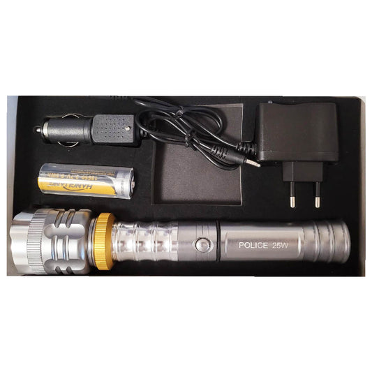 Cree-LED Taschenlampe aus Edelstahl 22 cm