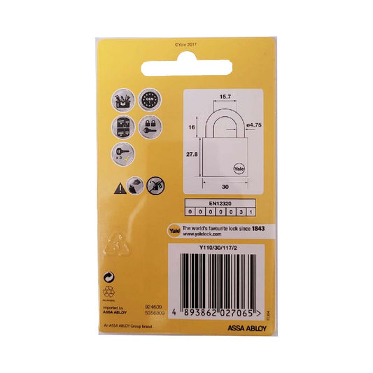 2 Vorhängeschlösser von Yale 3 Schlüssel Gleichschliessend