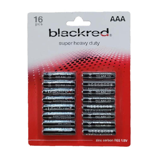BLACKRED R03 / AAA / BP16 Super Heavy Duty 16 Batteries