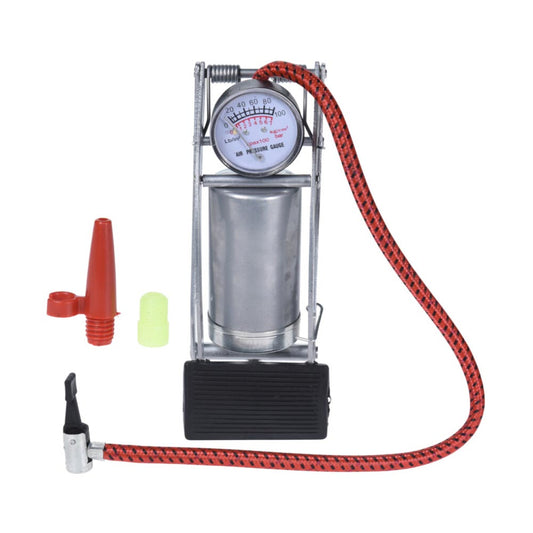 Fußpumpe Fußluftpumpe mit Manometer für Auto- und Fahrradreifen