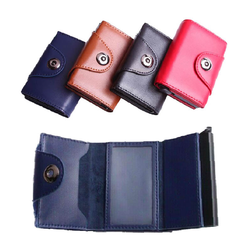 Portacarte mini portamonete, portafoglio in ecopelle con scomparto per banconote