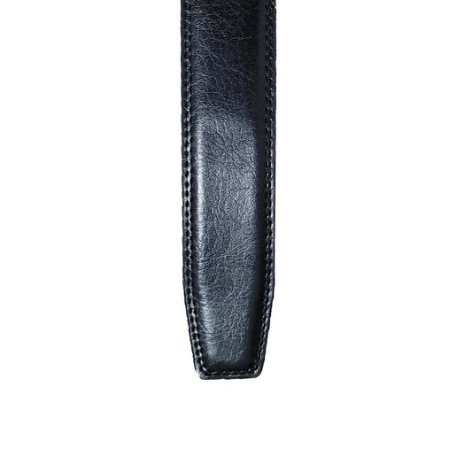 Anzug Ledergürtel mit Automatikschliesse Schwarz