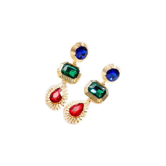 Ohrstecker 3 Farbe Diamonds Geo Dekor