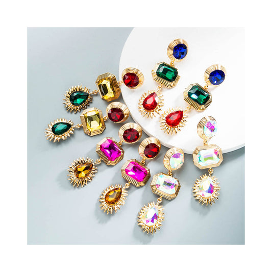 Ohrstecker 3 Farbe Diamonds Geo Dekor