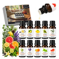 Ruhhy 10 Duftöl Set 10x15 ml ätherische Öle für Diffusor und Luftbefeuchter in eleganter Samtbox