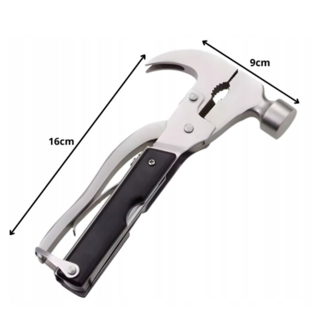 18-in-1 Multifunktionshammer Multitool mit Zange, Säge, Messer und Schraubendreher für Camping und Heimwerk – Bild 8