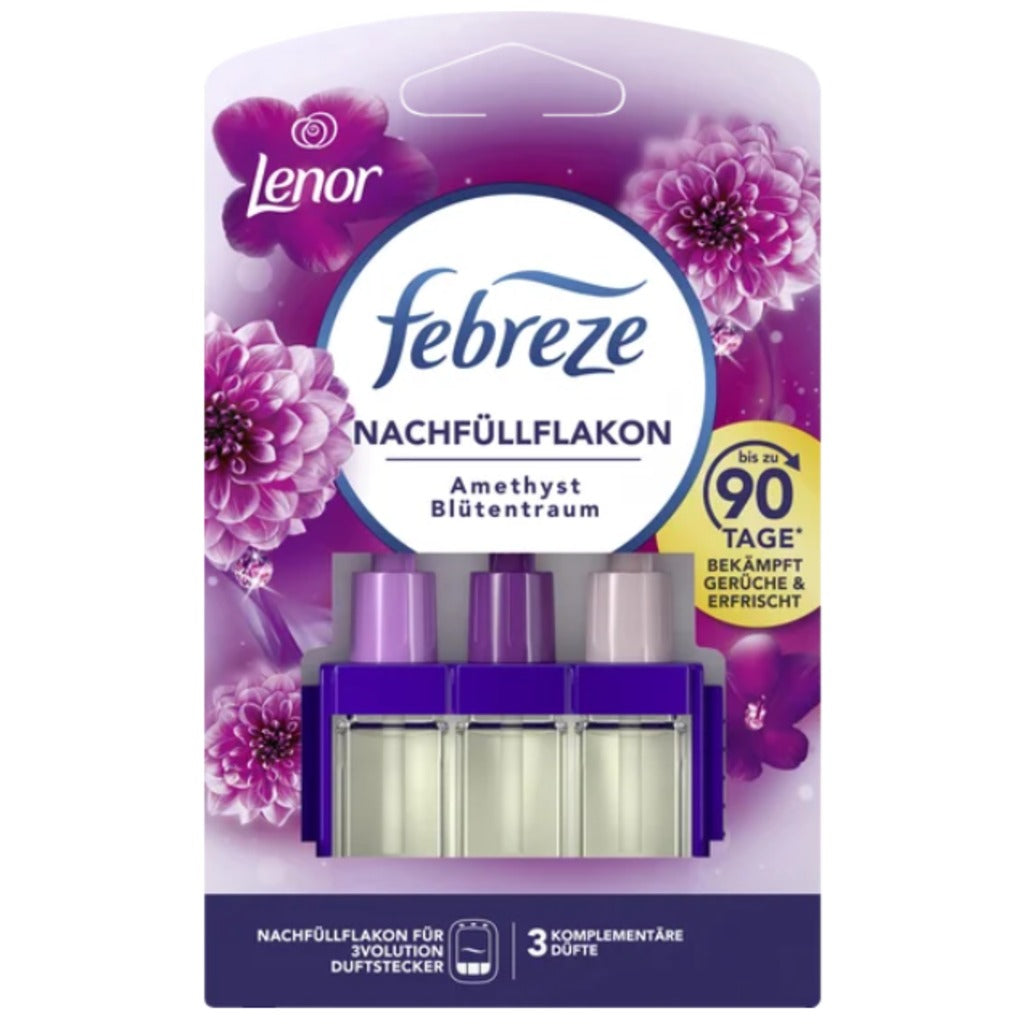 Febreze 3Volution Duftstecker Nachfüllflakon Lenor Amethyst Blütentraum 20 ml – blumig-frischer Raumduft