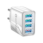 4 USB Ladegerät USB 3.0 Handy Phone Ladegerät weiß