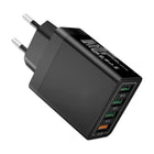 4 USB Ladegerät USB 3.0 Handy Phone Ladegerät schwarz
