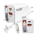65W Schnellladegerät USB-C mit Kabel – USB Netzteil Quick Charge 3in1