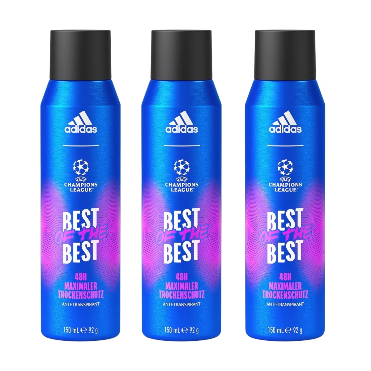 Adidas Deospray Champions League 3 x 150ml