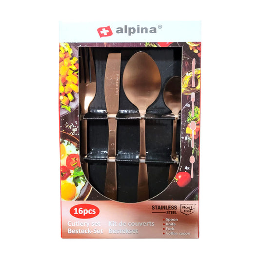 Alpina Besteck-Set  16-teilig - Kupferfarben