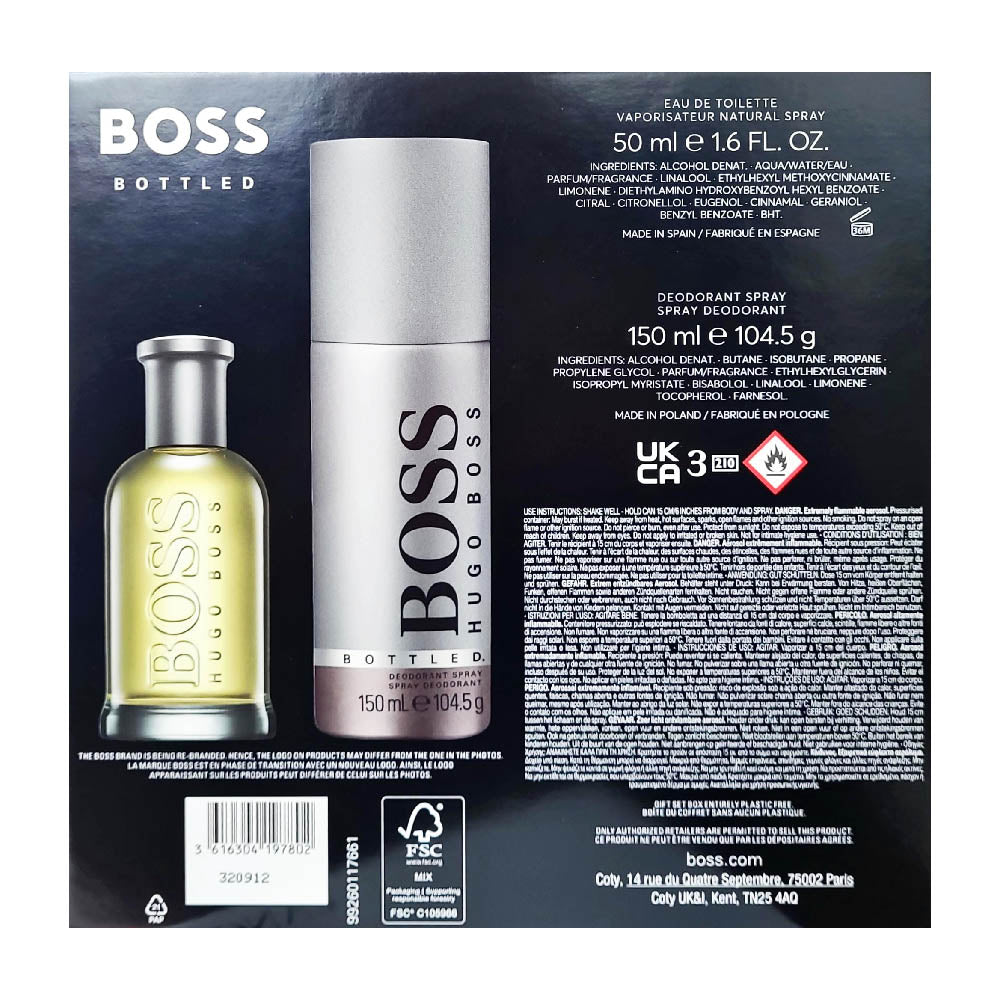 Hugo Boss Bottled Set 50 ml EDT 150ml Deodorant Spray