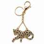 Strass Leopard Schlüsselanhänger – Glitzer Taschenanhänger für Damen