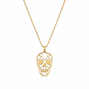 Totenkopf Halskette Herren – Edelstahl Kette mit Skull Anhänger