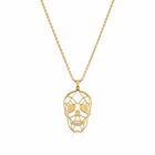 Totenkopf Halskette Herren – Edelstahl Kette mit Skull Anhänger 48–54 cm