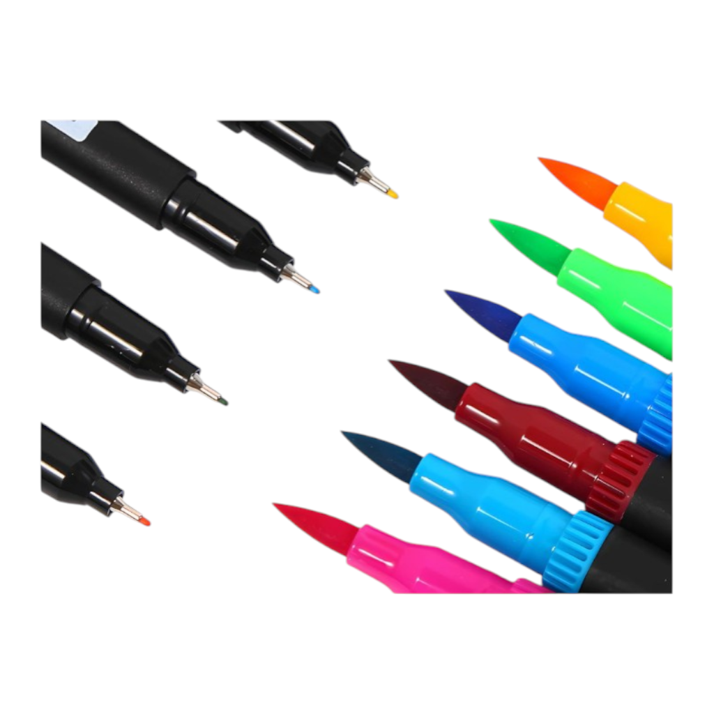 Dual Brush Marker 100 Farben Doppelseitige Aquarellstifte Set mit Etui