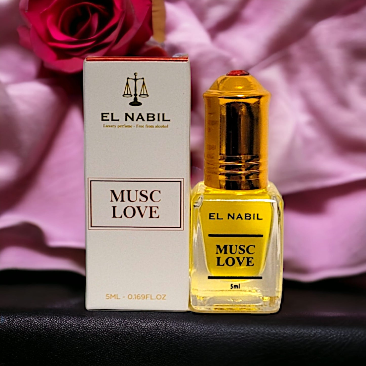 El Nabil Musc ROSE Parfum Öl mit Roll-On-Applikator 5 ml