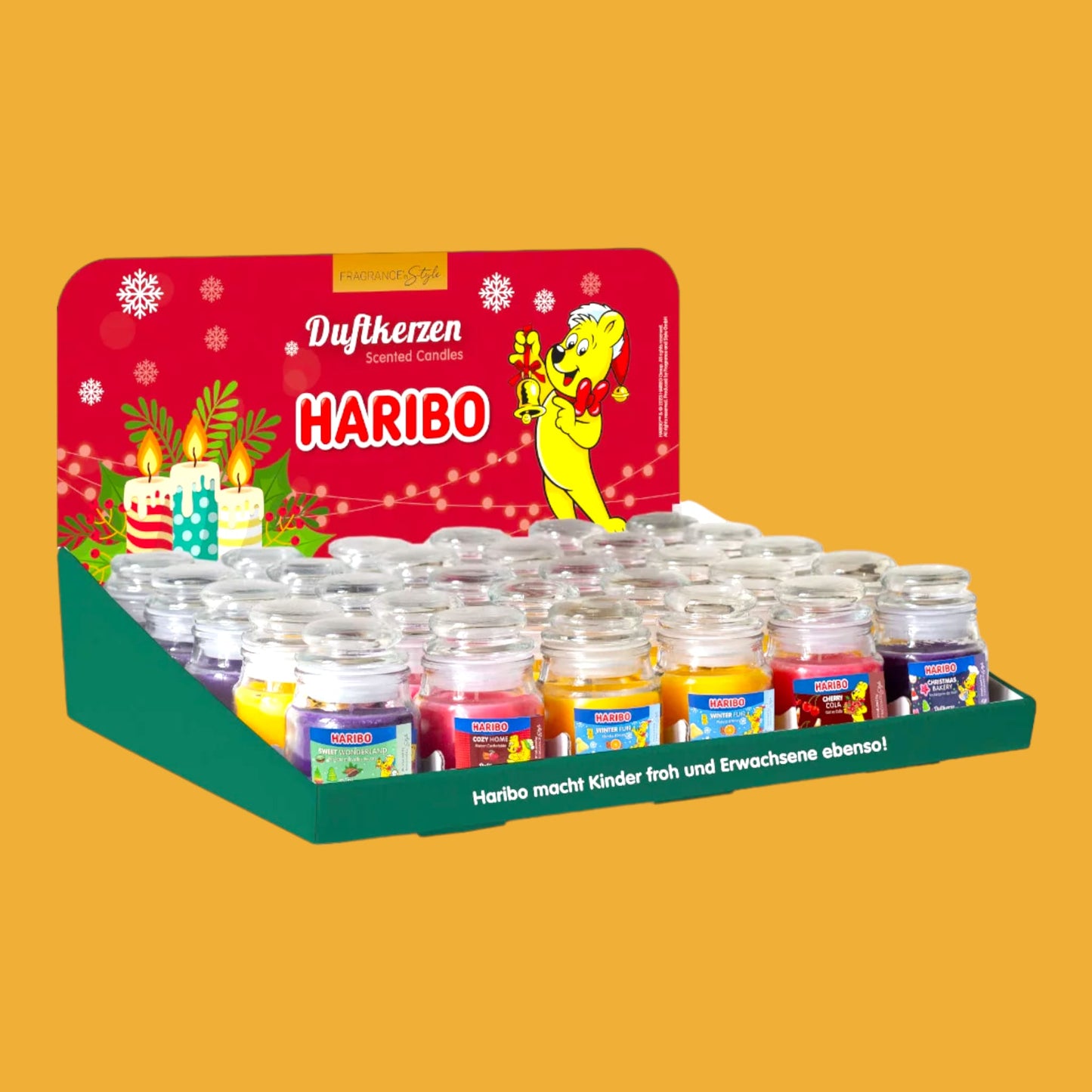 Haribo All Year Duftkerze Winter 30x85g Thekendisplay 5 sorten