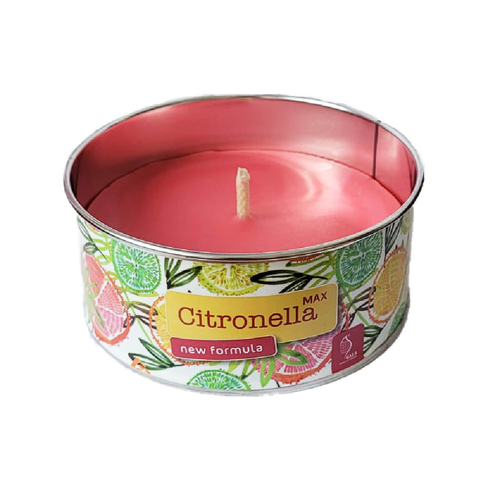 Gala Duftkerze Kerze Citronella Max Duft Metalldose Rot 165g 