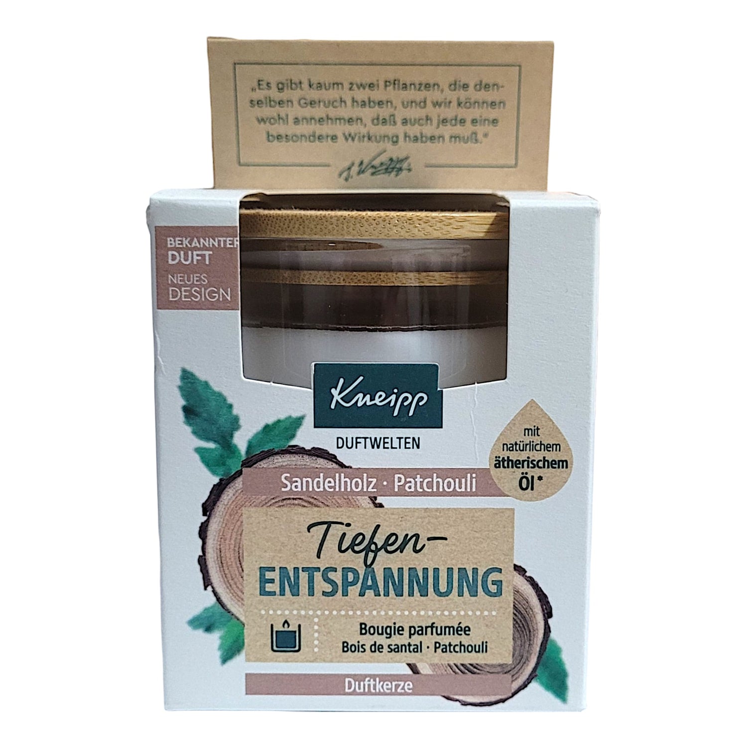 Kneipp Duftkerze No. 1 Tiefenentspannung Sandelhoz - Patchouli 145g