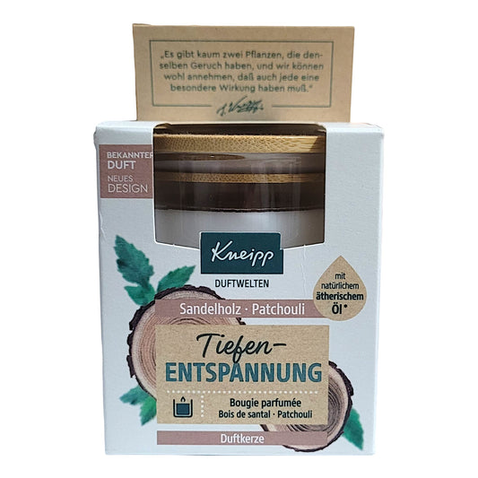 Kneipp Duftkerze No. 1 Tiefenentspannung Sandelhoz - Patchouli 145g