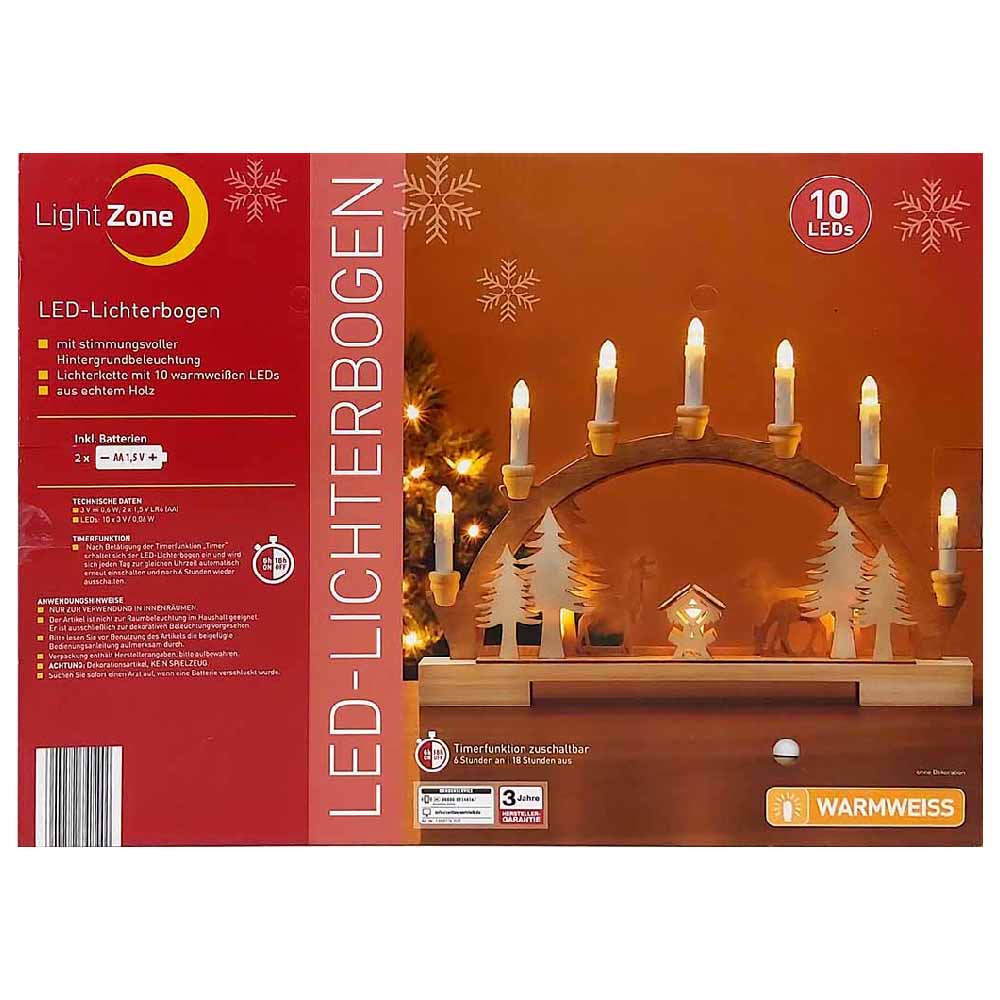 LED Lichterbogen 10 LEDs Warmweiss