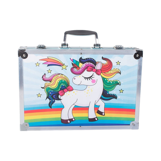 Malset für Kinder Malkoffer Einhorn 145 Teile mit Stiften und Farben 